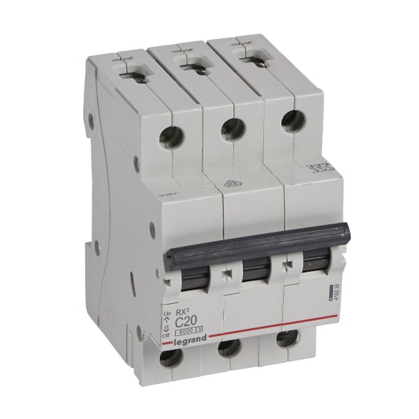 LEGRAND - RX3 Leitungsschutzschalter C-Charakteristik, 20A, 3-polig, 6kA, 400VAC, 3TE