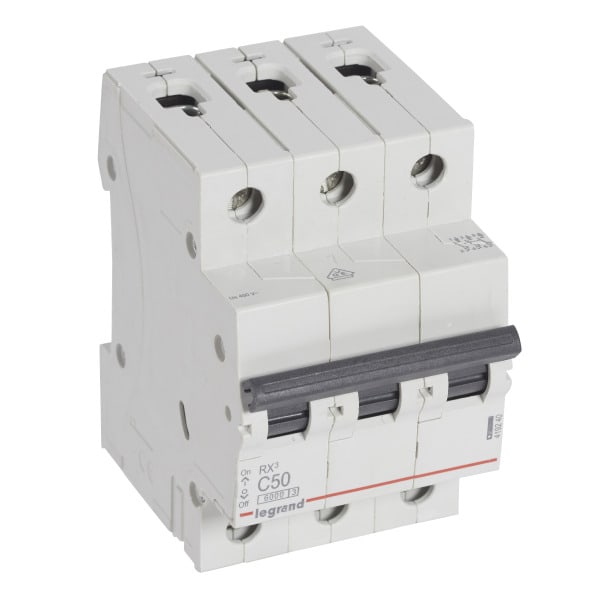 LEGRAND - RX3 Leitungsschutzschalter C-Charakteristik, 50A, 3-polig, 6kA, 400VAC, 3TE