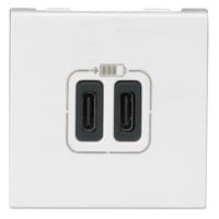 LEGRAND - Mosaic 2xusb-C 2-modulig 3A Farbe: Ultraweiß