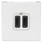 LEGRAND - Mosaic 2xusb-C 2-modulig 3A Farbe: Ultraweiß