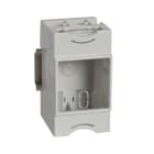LEGRAND - Hutschienenadapter DX3 MSC, 2,5 TE, Grau, für den Einbau von 2-moduligen Mosaic