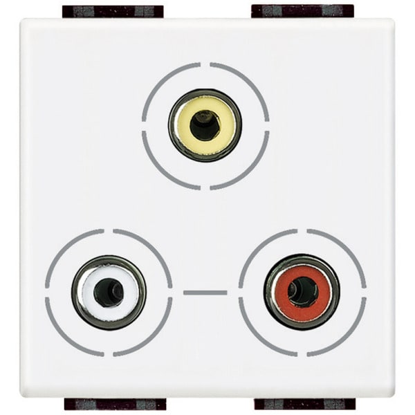 BTICINO - Anschlussdose RCA 3-f WEISS