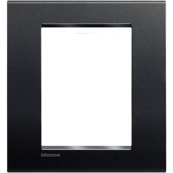 BTICINO - Abdeckrahmen LIVINGLIGHT für Kompaktinstallation, 3+3 Module, Farbe: Anthrazit