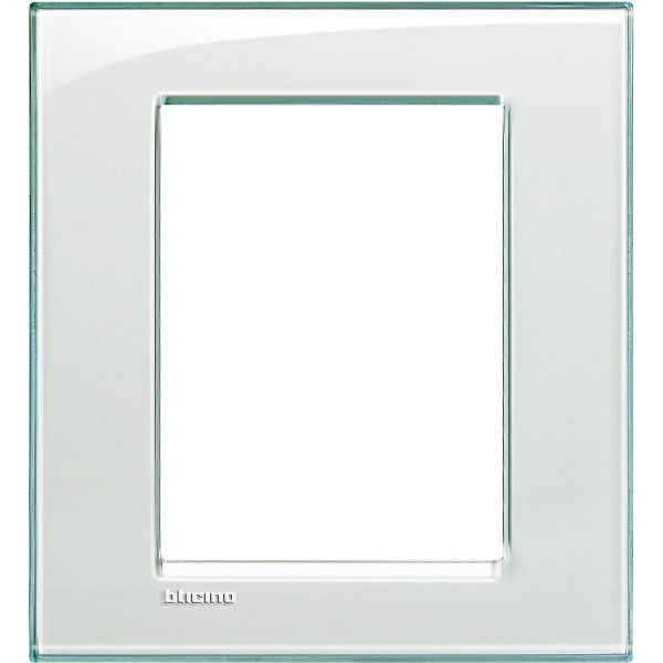 BTICINO - Abdeckrahmen LIVINGLIGHT für Kompaktinstallation, 3+3 Module, Farbe: Aquamarin