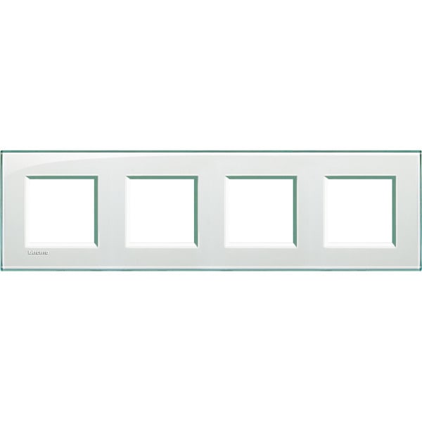 BTICINO - Abdeckrahmen LIVINGLIGHT: 4-fach, 2 + 2 + 2 + 2 Module, Farbe: Aquamarin