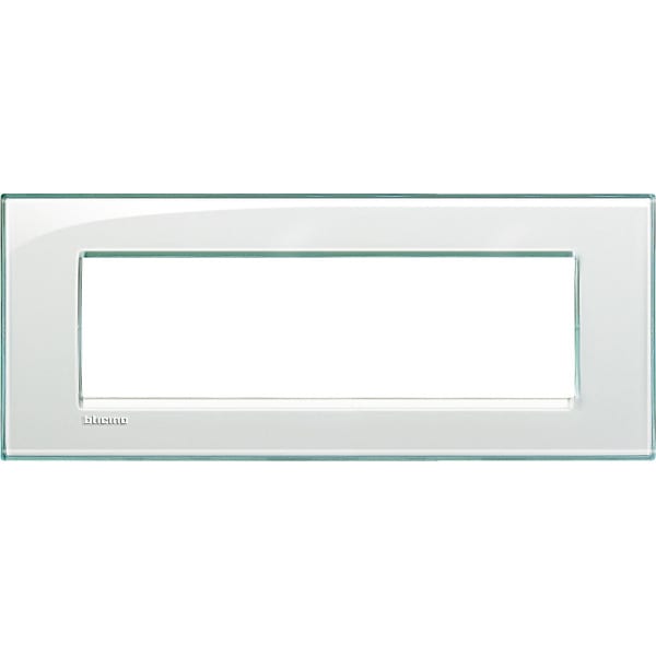 BTICINO - Abdeckrahmen LIVINGLIGHT für Kompaktinstallation, 7-modulig, Farbe: Aquamarin