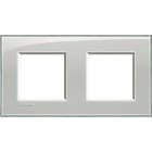 BTICINO - Abdeckrahmen LIVINGLIGHT: 2-fach, 2 + 2 Module, Farbe: Eisgrau