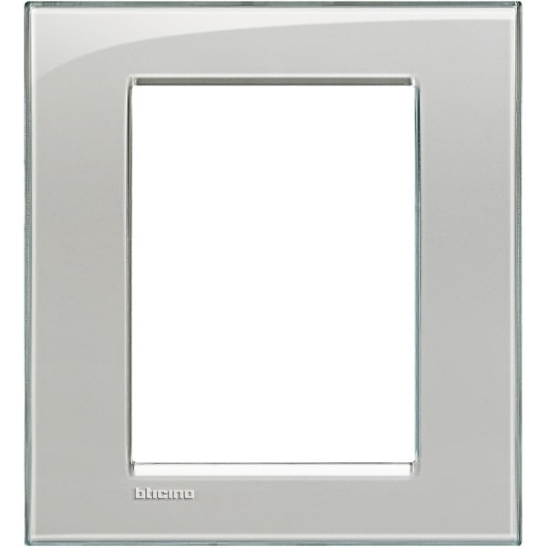 BTICINO - Abdeckrahmen LIVINGLIGHT für Kompaktinstallation, 3+3 Module, Farbe: Eisgrau