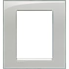 BTICINO - Abdeckrahmen LIVINGLIGHT für Kompaktinstallation, 3+3 Module, Farbe: Eisgrau