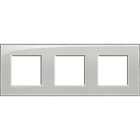 BTICINO - Abdeckrahmen LIVINGLIGHT: 3-fach, 2 + 2 + 2 Module, Farbe: Eisgrau