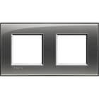 BTICINO - Abdeckrahmen LIVINGLIGHT: 2-fach, 2 + 2 Module, Farbe: Rauchgrau