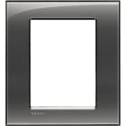 BTICINO - Abdeckrahmen LIVINGLIGHT für Kompaktinstallation, 3+3 Module, Farbe: Rauchgrau