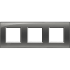 BTICINO - Abdeckrahmen LIVINGLIGHT: 3-fach, 2 + 2 + 2 Module, Farbe: Rauchgrau
