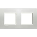 BTICINO - Abdeckrahmen LIVINGLIGHT: 2-fach, 2 + 2 Module, Farbe: Silber