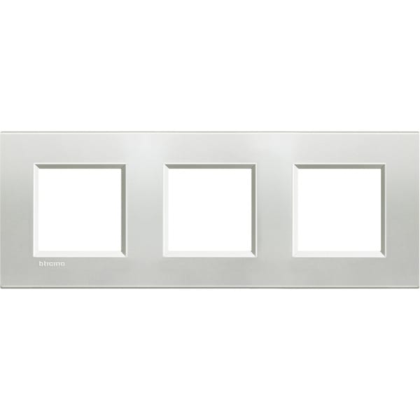 BTICINO - Abdeckrahmen LIVINGLIGHT: 3-fach, 2 + 2 + 2 Module, Farbe: Silber