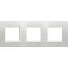 BTICINO - Abdeckrahmen LIVINGLIGHT: 3-fach, 2 + 2 + 2 Module, Farbe: Silber