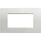 BTICINO - Abdeckrahmen LIVINGLIGHT für Kompaktinstallation, 4-modulig, Farbe: Silver