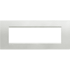 BTICINO - Abdeckrahmen LIVINGLIGHT für Kompaktinstallation, 7-modulig, Farbe: Silver
