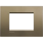 BTICINO - Abdeckrahmen LIVINGLIGHT für Kompaktinstallation, 3-modulig, Farbe: Square