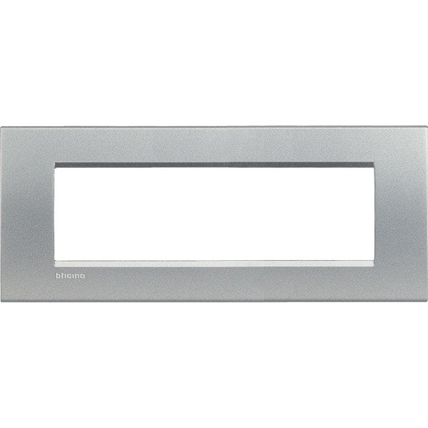 BTICINO - Abdeckrahmen LIVINGLIGHT für Kompaktinstallation, 7-modulig, Farbe: Tech