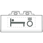 BTICINO - Symbol-Kit ''Licht Bett'' Anth.