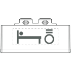 BTICINO - Symbol-Kit ''Licht Bett'' Weiss