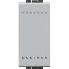 BTICINO - Schließertaster für LIVINGLIGHT, Steckklemmen, 1-modulig, Farbe: Tech