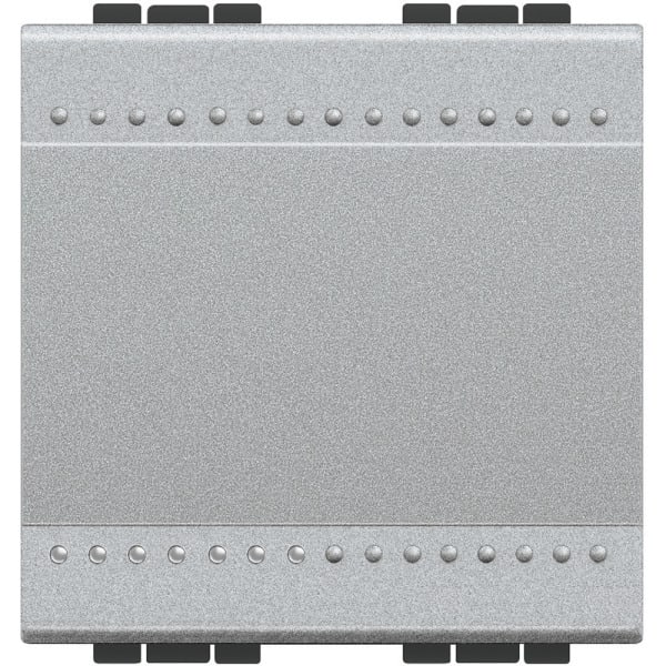 BTICINO - Schließertaster für LIVINGLIGHT, Steckklemmen, 2-modulig, Farbe: Tech