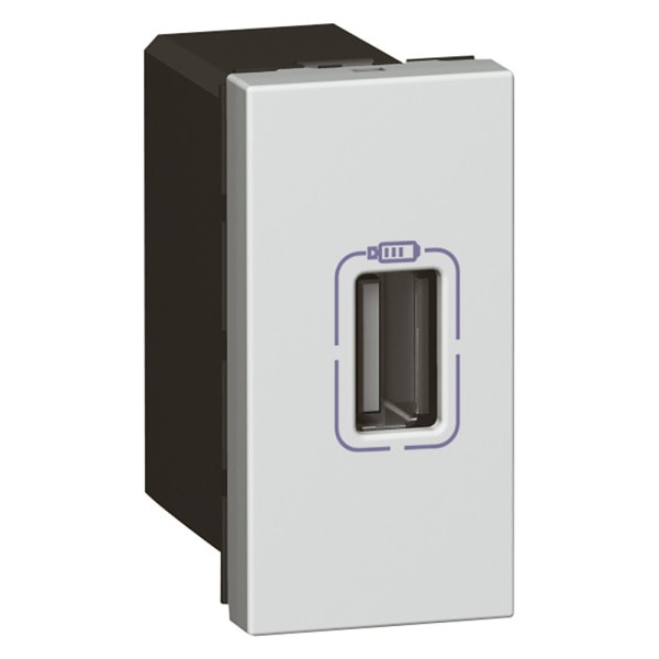 LEGRAND - Mosaic USB-Lademodul 1-fach Farbe: Aluminium