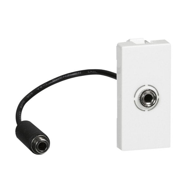 LEGRAND - Mosaic Jack 3,5 mm Dose mit Kabel 1-modulig Farbe: Ultraweiß