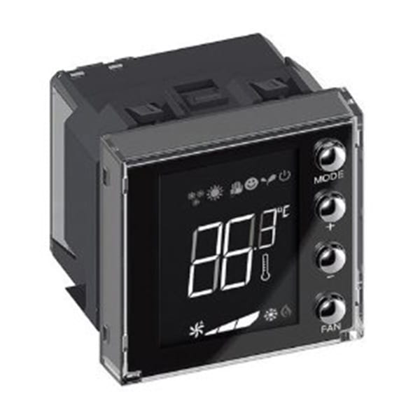 BTICINO - Unterputz-Thermostat für MyHome mit beleuchtetem Display, 2-modulig.
