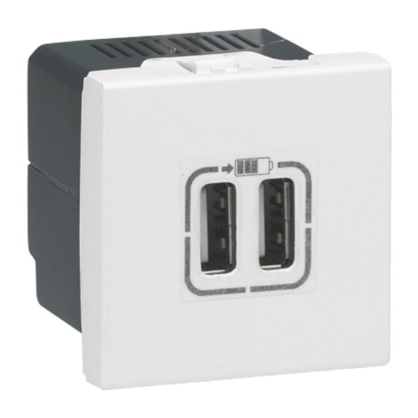 LEGRAND - Mosaic USB-Lademodul 2-fach Farbe: Ultraweiß