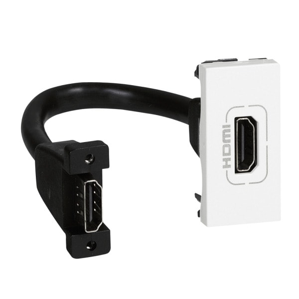 LEGRAND - Mosaic HDMI-DOSE+KABEL 1-m Farbe: Ultraweiß