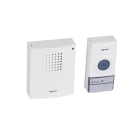 LEGRAND - Funk Gong Set ECO mit Gong und Klingeltaster mit 12 Melodien Farbe: Ultraweiß