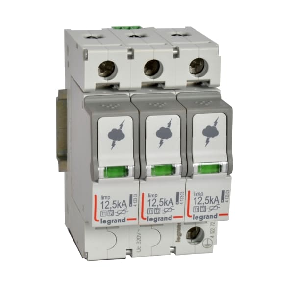 LEGRAND - Kombiableiter Typ 1+2, 3+0 Schaltung, FM, 230/400 VAC, Iimp 12,5 kA, (Uc)320 VAC