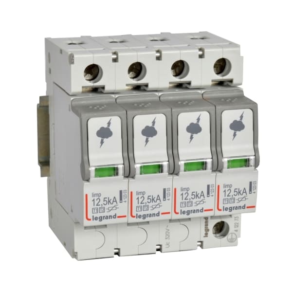 LEGRAND - Kombiableiter Typ 1+2, 4+0 Schaltung, 230/400 VAC, Iimp 12,5 kA, (Uc)320 VAC
