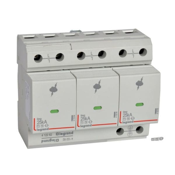 LEGRAND - Kombiableiter Typ 1+2, 3+0 Schaltung,FM, 230/400 VAC, Iimp 25 kA, (Uc)350 VAC