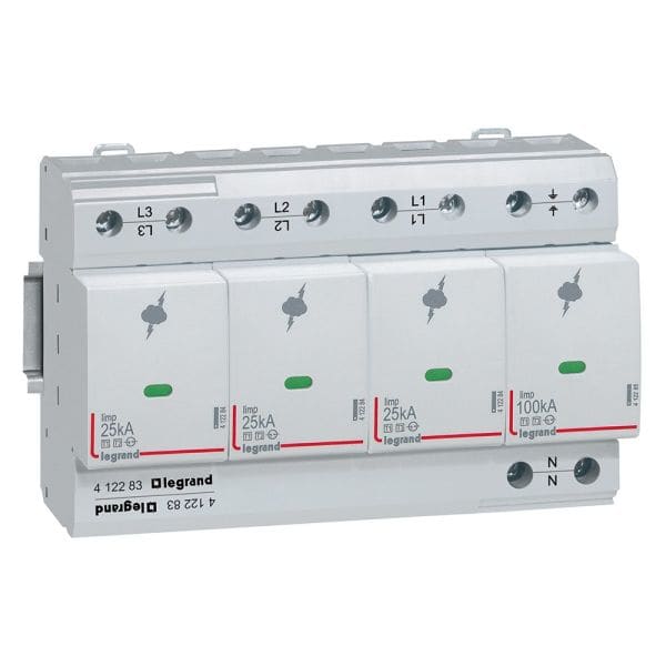 LEGRAND - Kombiableiter Typ 1+2, 3+1 Schaltung,FM, 230/400 VAC, Iimp 25 kA, (Uc)350 VAC