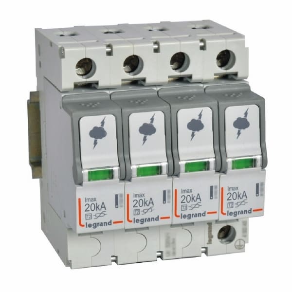 LEGRAND - Überspannungsableiter Typ 2, 4+0 Schaltung, 230/400 VAC, Imax 20 kA, (Uc)320 VAC