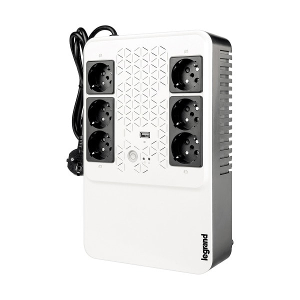 LEGRAND - USV-Anlage 800VA(480W), Line Interactive, Überbr.Zeit 5min, 6 x Schuko