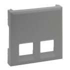 LEGRAND - Niloe Step Abdeckung 2-fach Rj11/Rj45 Aluminium