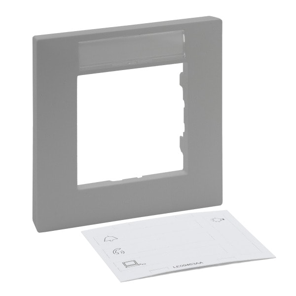 LEGRAND - Niloe Step 1-Fach Rahmen mit Beschriftungsfeld Aluminium