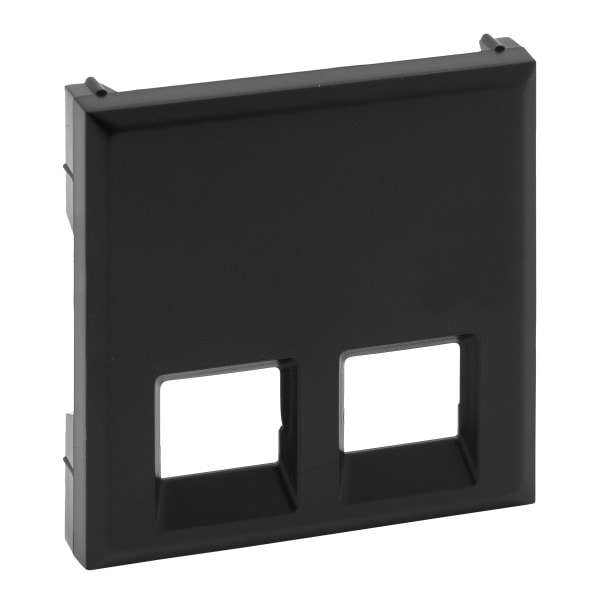 LEGRAND - Niloe Step Abdeckung 2-fach Rj11/Rj45 Farbe: Schwarz
