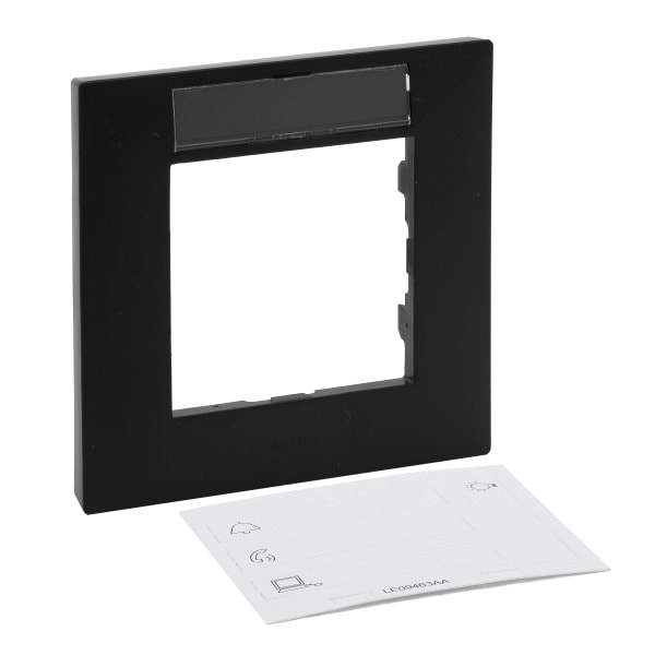 LEGRAND - Niloe Step 1-fach Rahmen mit Beschriftungsfeld Farbe: Schwarz