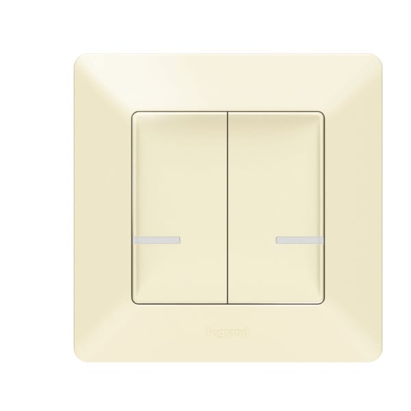LEGRAND - Valena Life with Netatmo Wandsender 2-Fach Farbe: Mandelweiss