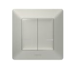 LEGRAND - Valena Life with Netatmo Wandsender 2-Fach Farbe: Aluminium