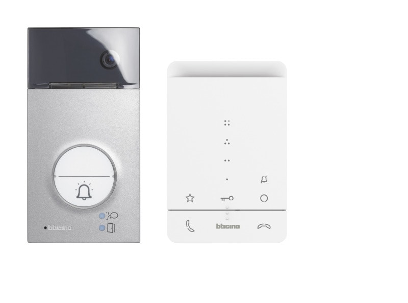BTICINO - Flex'ONE Audio-Set mit Türstation LINEA3000 (1 und 2 Ruftasten) + CLASSE100 A16E