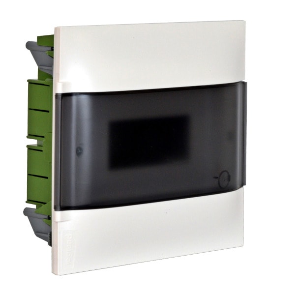 LEGRAND - Practibox S UP-Hohlwandverteiler, mit Rauchglas-Kunstofftür, weiss, 1x 12 Module
