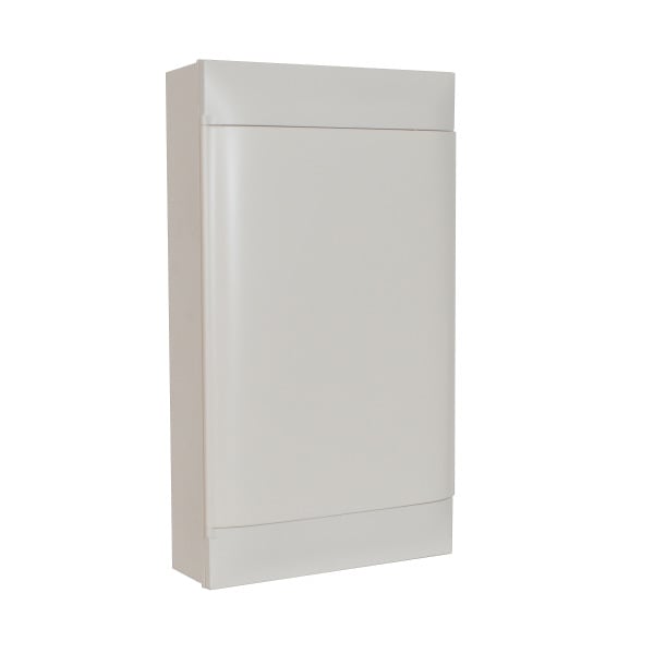 LEGRAND - Practibox S Aufputzverteiler, mit Kunstofftür, weiss, 3x 12 Module