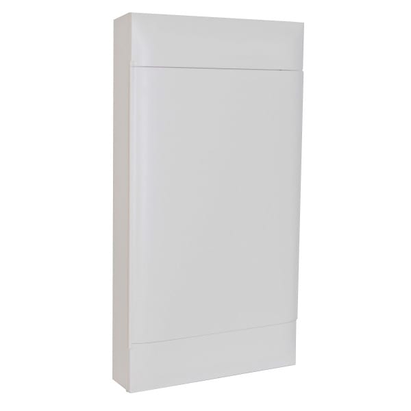 LEGRAND - Practibox S Aufputzverteiler, mit Kunstofftür, weiss, 4x 12 Module